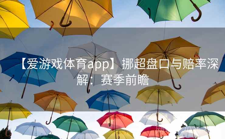 【爱游戏体育app】挪超盘口与赔率深解：赛季前瞻