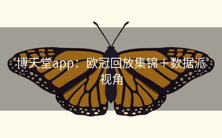博天堂app：欧冠回放集锦＋数据派视角